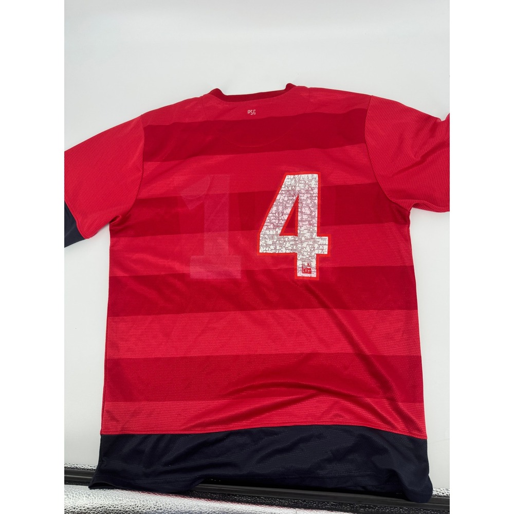Nike Paris Saint Germain Fly Emirates Soccer Jersey Mens Medium Red Dri-FIT - Picture 15 of 16